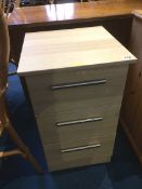 Modern three drawer chest