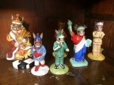 Seven Royal Doulton Bunnykins figures