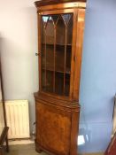 Walnut corner cabinet