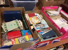 Three trays of assorted ephemera