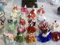 Twenty two mini Royal Doulton figures