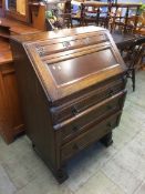 An oak bureau