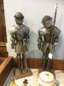 Two miniature suits of armour