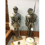 Two miniature suits of armour