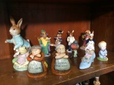 Assorted Royal Doulton figures, Royal Doulton salt and pepper etc.