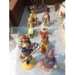 Eight Royal Doulton Bunnykins