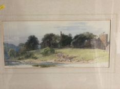 Watercolour, Finchale Abbey, J.H. Mole