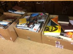 Four boxes of books and CDs