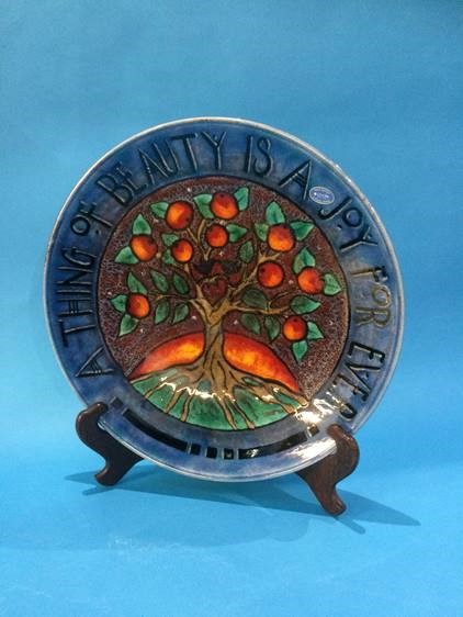 A Poole pottery bowl, Pinxit Sea St Des, 35cm diameter and a boxed Limited Edition 'Tree of Life' - Image 2 of 6