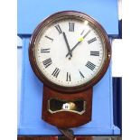 A mahogany wall clock