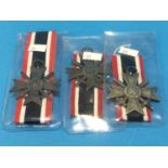 Three merit Iron Cross medals