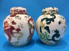 Two large Masons Ironstone ginger jars