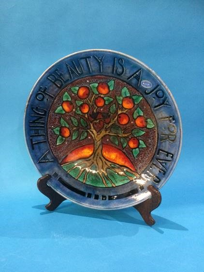A Poole pottery bowl, Pinxit Sea St Des, 35cm diameter and a boxed Limited Edition 'Tree of Life' - Image 3 of 6