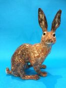 A large Winstanley pottery hare