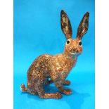 A large Winstanley pottery hare