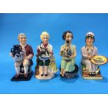 Four Kevin Francis figures; 'Josiah Wedgwood', 'Charlotte Rhead', 'Clarice Cliff' and 'Peggy Davis'