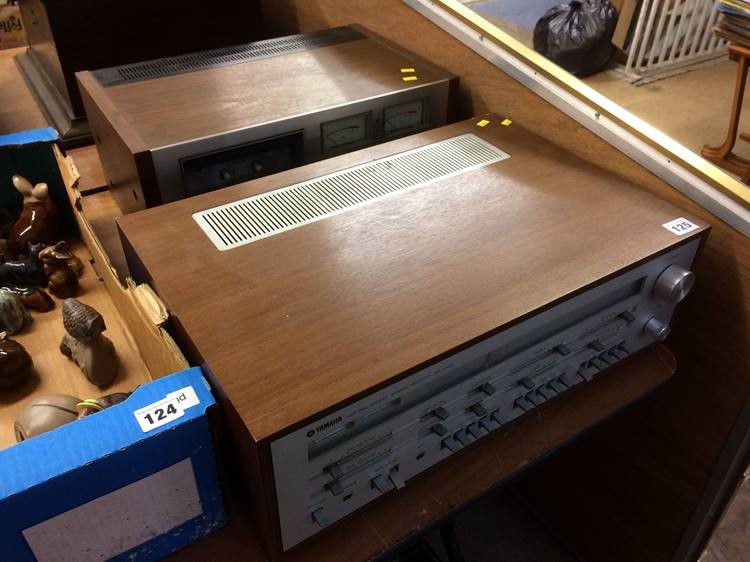 Pioneer tape deck and a Yamaha receiver