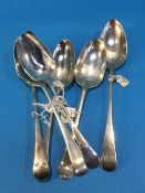 Collection of silver serving spoons etc. 374 grams