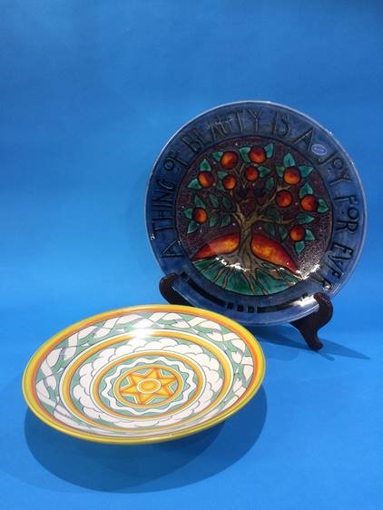 A Poole pottery bowl, Pinxit Sea St Des, 35cm diameter and a boxed Limited Edition 'Tree of Life'