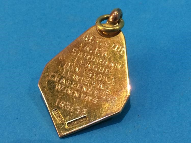 Two 9ct gold fobs, 16.4 grams - Image 2 of 2
