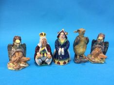 A Beswick Alice series 'Queen of Hearts', 'King of Hearts', 'Mock Turtle', and two 'Gryphons' (5)