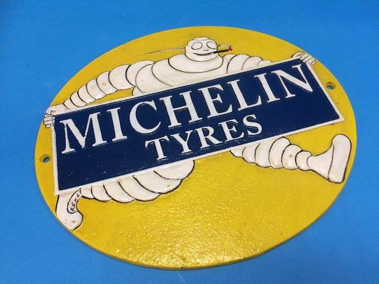 A 'Michelin Tyres' sign - Image 2 of 4