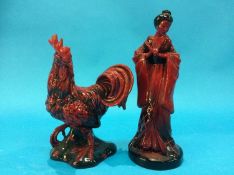 A Royal Doulton flambé 'The Geisha', HN3229 and a