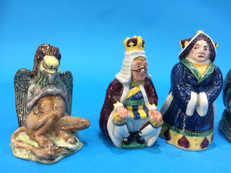 A Beswick Alice series 'Queen of Hearts', 'King of Hearts', 'Mock Turtle', and two 'Gryphons' (5) - Image 3 of 4