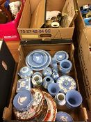 Two trays of assorted including Wedgwood