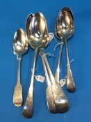 Collection of silver serving spoons, various dates and makers, 370 grams