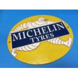 A 'Michelin Tyres' sign