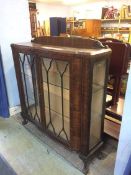 Mahogany bowfront china cabinet