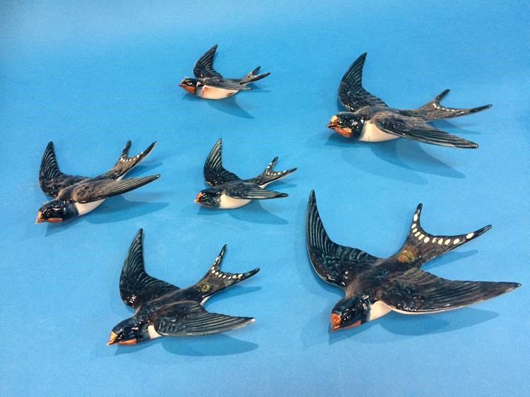 Two sets of three Beswick Swallows, numbered 757 - Image 2 of 2