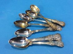 Eight silver tea spoons, various makers, 170 grams