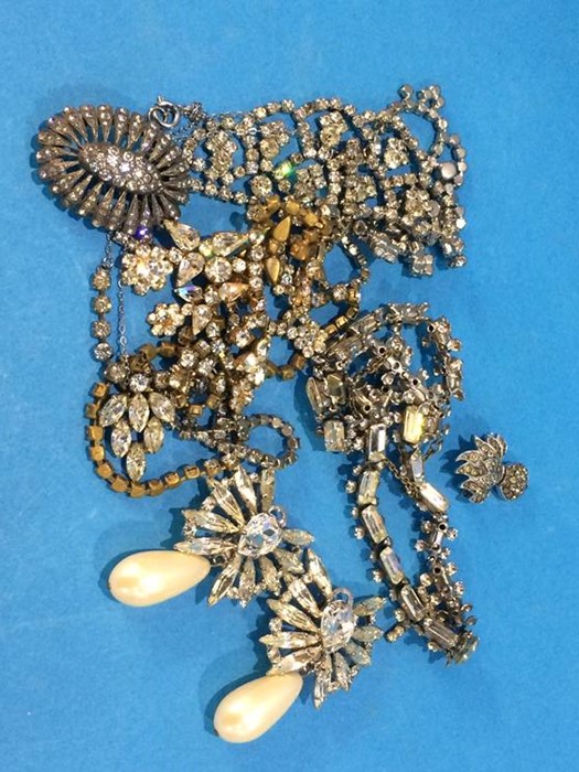 Four various diamante necklaces, earrings etc. - Image 2 of 2