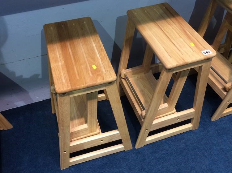 A pair of step stools