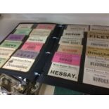 Collection of vintage railway luggage labels; North Yorkshire and North East