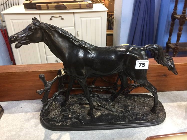 A cast model of a Horse