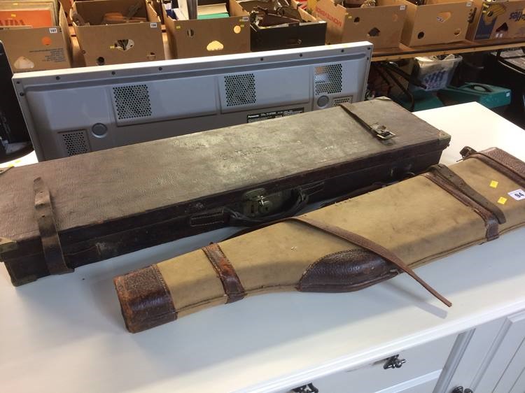 A T. Stensby and Co. leather gun case and one other case (2) - Image 2 of 2