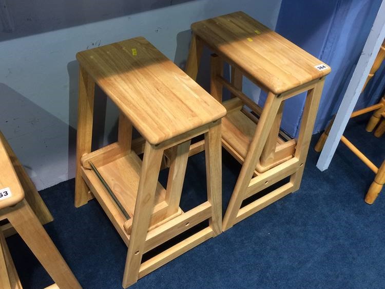 A pair of step stools
