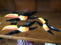 A set of three Carlton ware wall mounted 'Guinness' Toucans