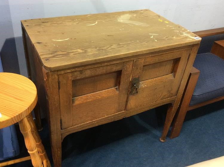 Pine washstand etc.