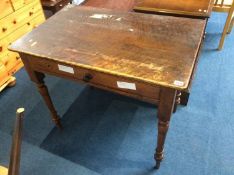 A pine single drawer side table