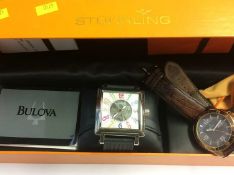 A Stuhrling and a Bulova watch