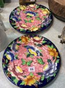 A pair of Maling wall plates