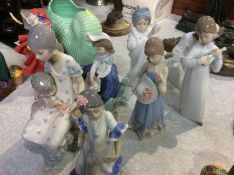 Seven Lladro figures, various