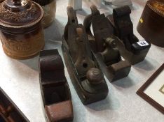 A W. Marples and three other unmarked wood planes (4)