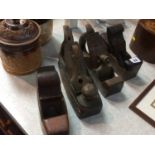 A W. Marples and three other unmarked wood planes (4)