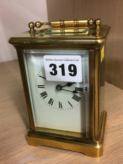 A brass carriage clock - Image 2 of 3