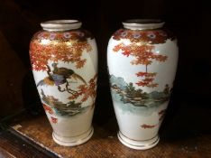 A pair of Japanese Satsuma vases